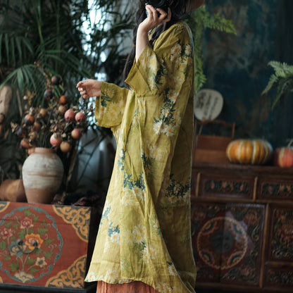 Wild Daisy Ramie Midi Dress