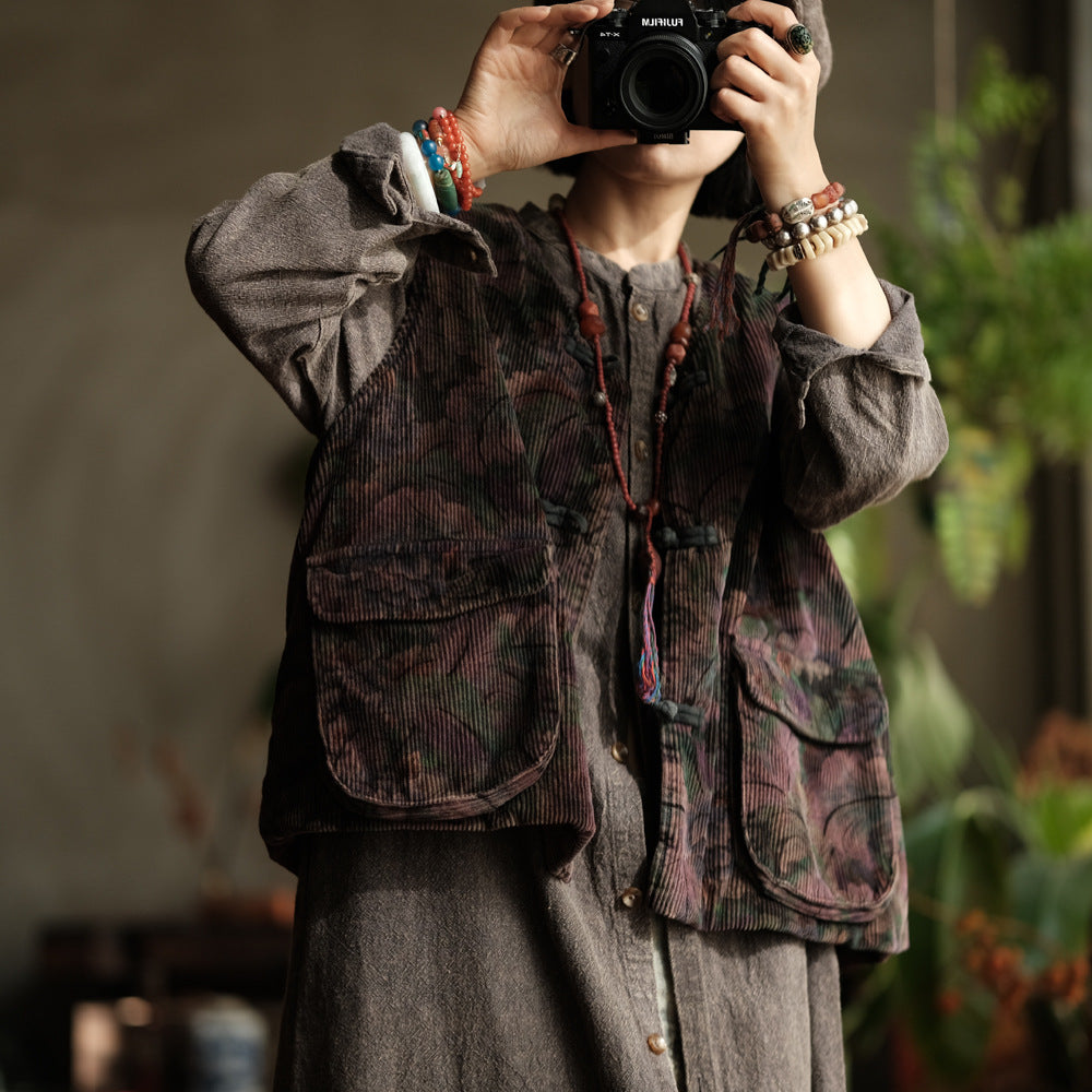Vintage Corduroy Vest With Pockets