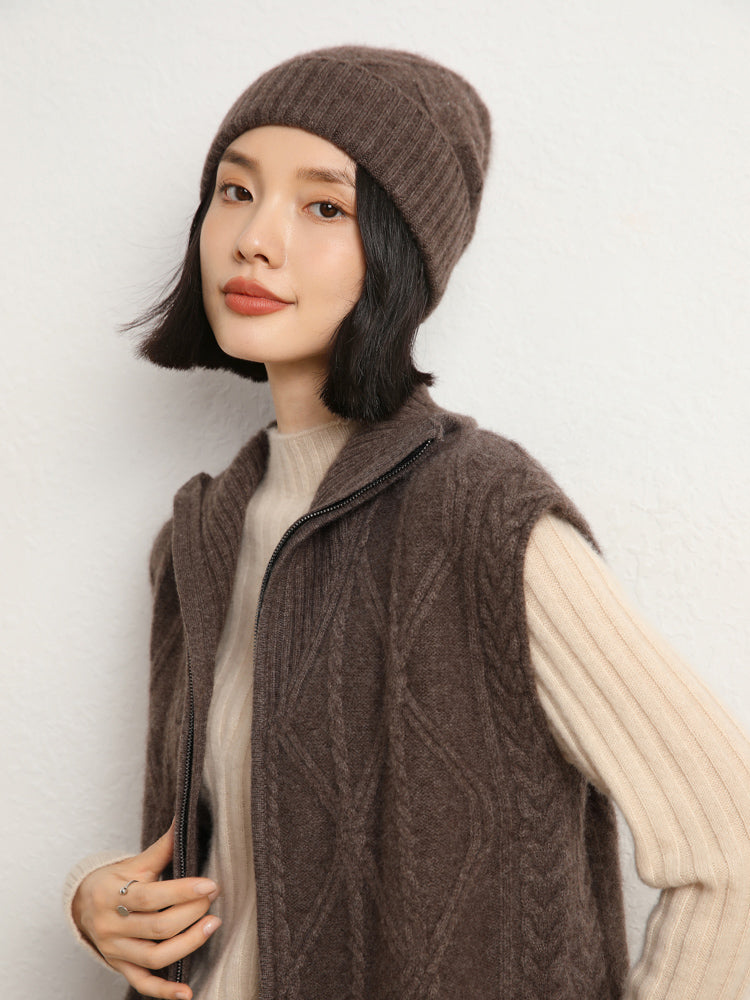 Cashmere Wool Knit Vest