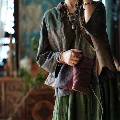 Vintage Patchwork Wrap Vest