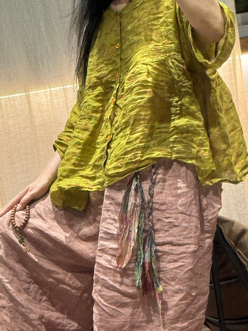 Vintage Breeze Ramie Blouse