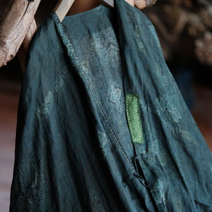 Shadow Bloom Ramie Kimono