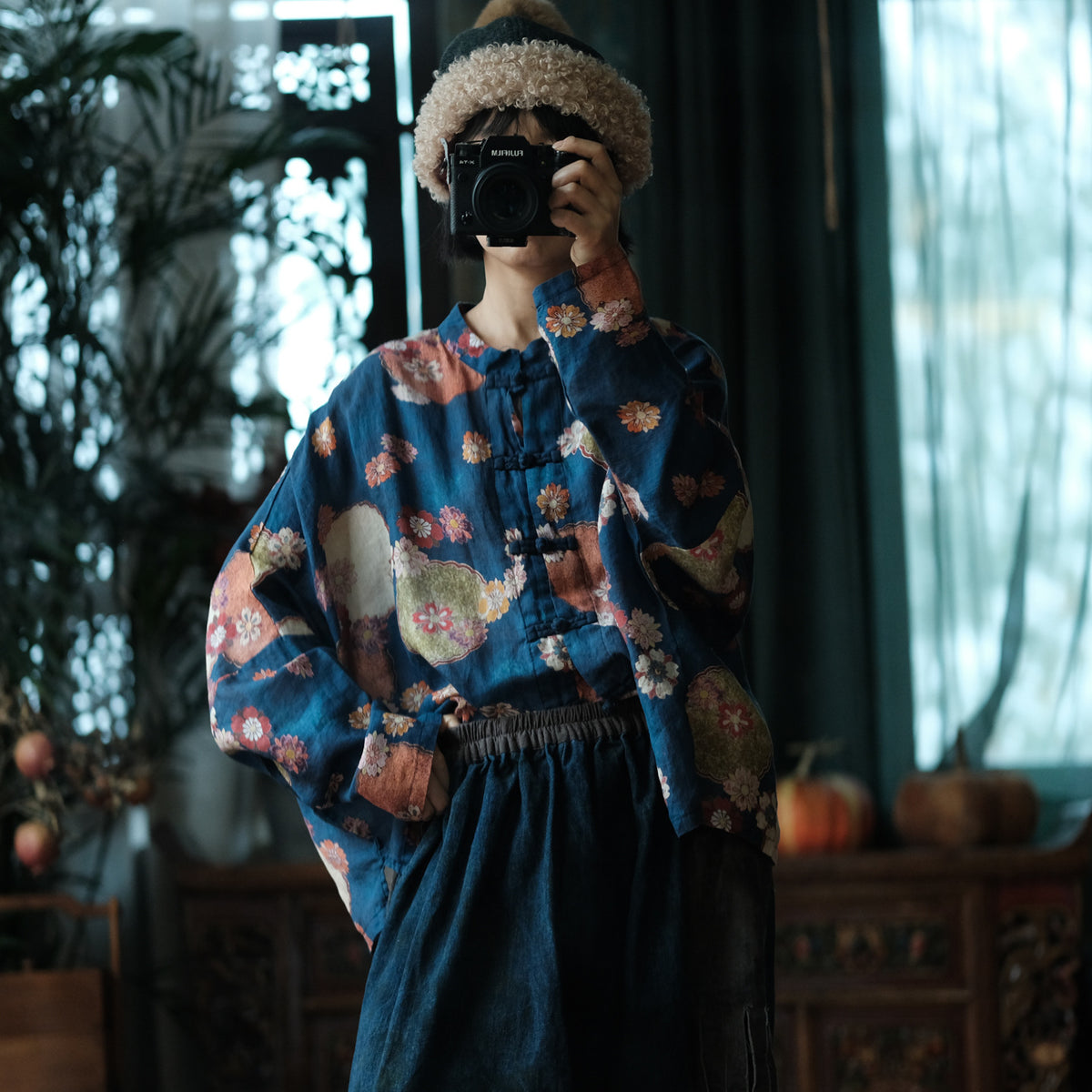 Stone Bloom Ramie Blouse