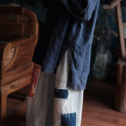 Oversized Linen Vintage Breeze Shirt - Lightweight Women's Top