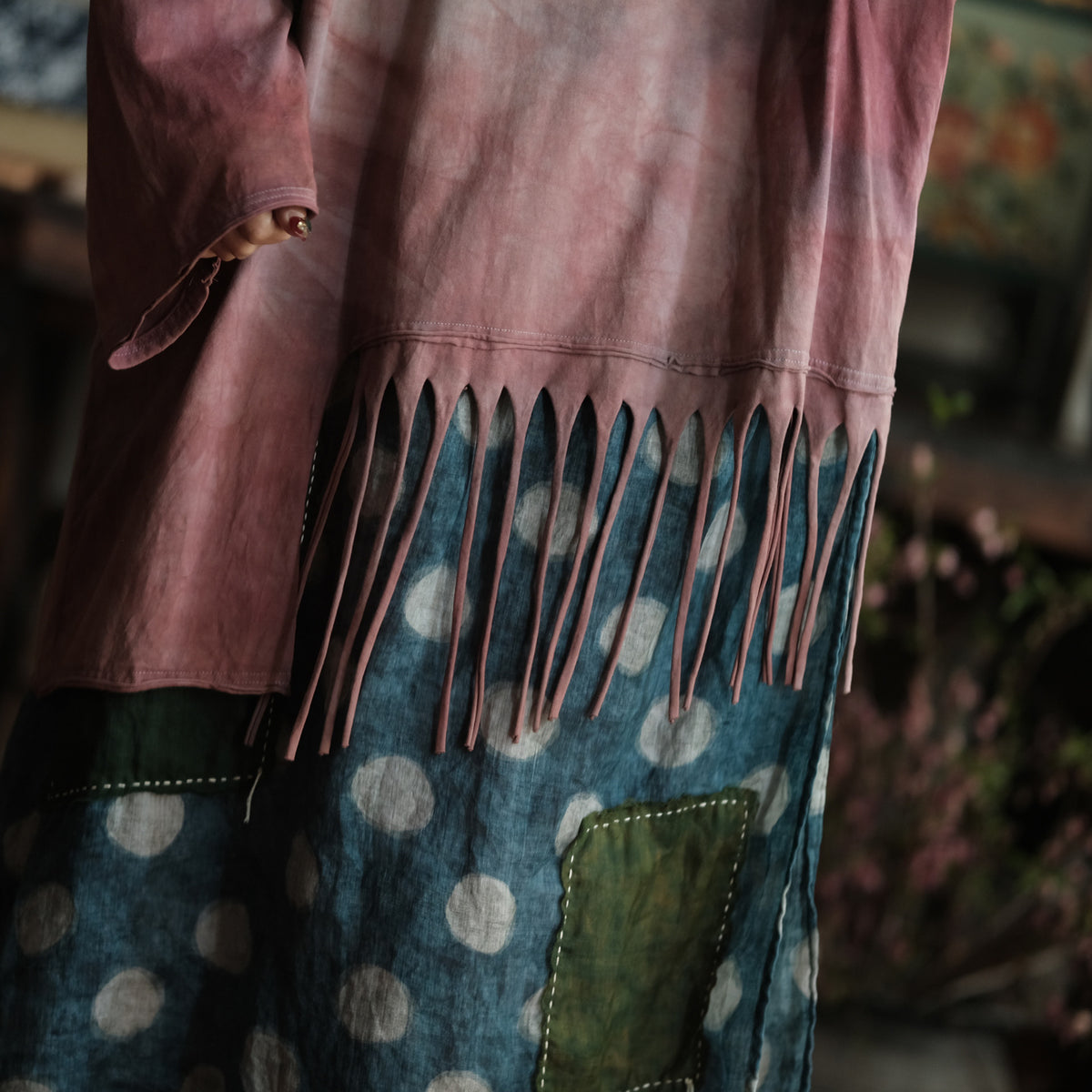 Rosewood Tie-Dye Cotton Top