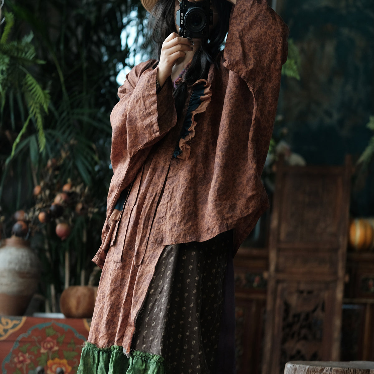 Sienna Patchwork Ramie Dress
