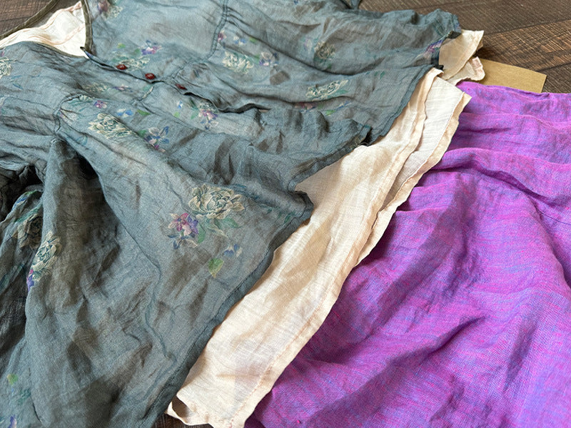 Vintage Breeze Ramie Blouse