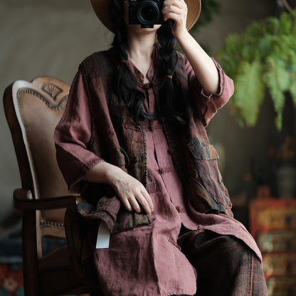 Bohemian Pocket Linen Vest