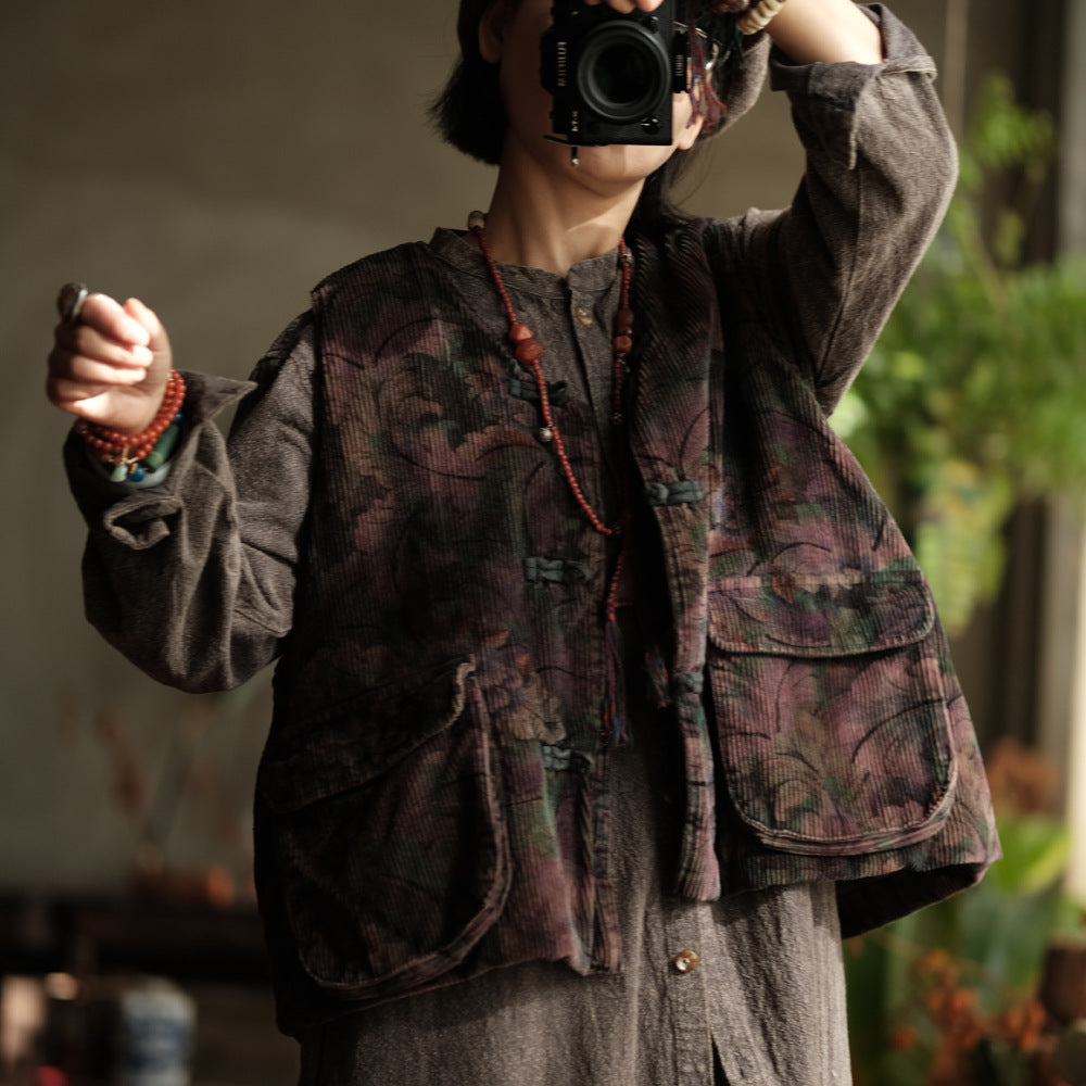 Vintage Corduroy Vest With Pockets