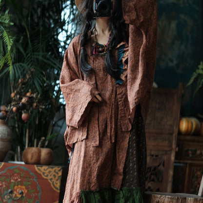 Sienna Patchwork Ramie Dress