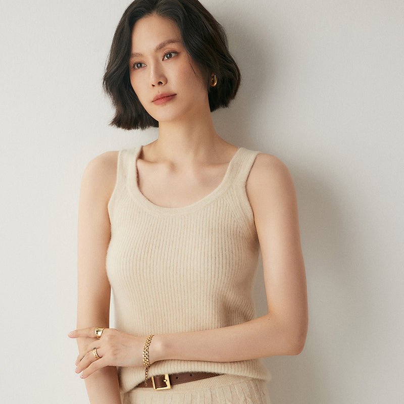 Cashmere Elegance Sleeveless Blouse