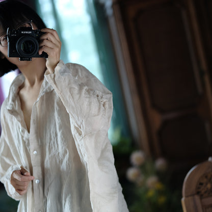 Vintage Oversized Linen Shirt