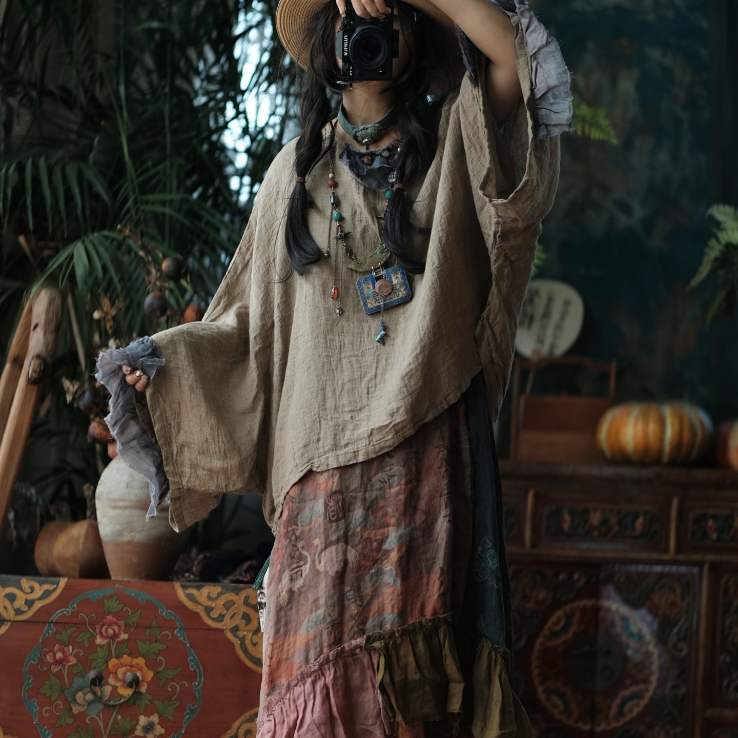 Heritage Linen Patchwork Blouse