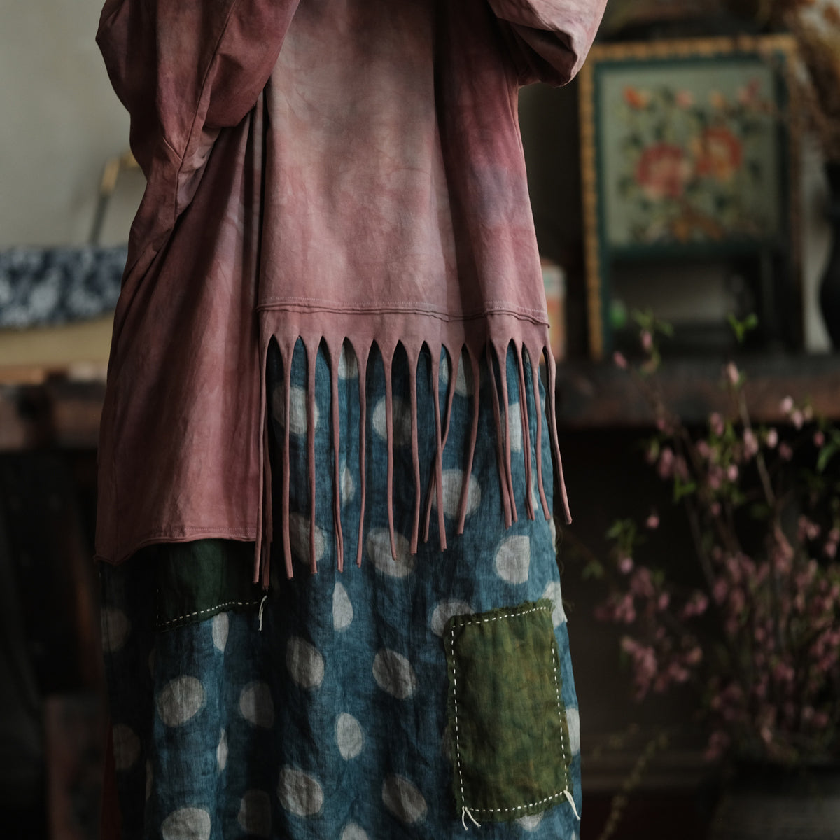 Rosewood Tie-Dye Cotton Top
