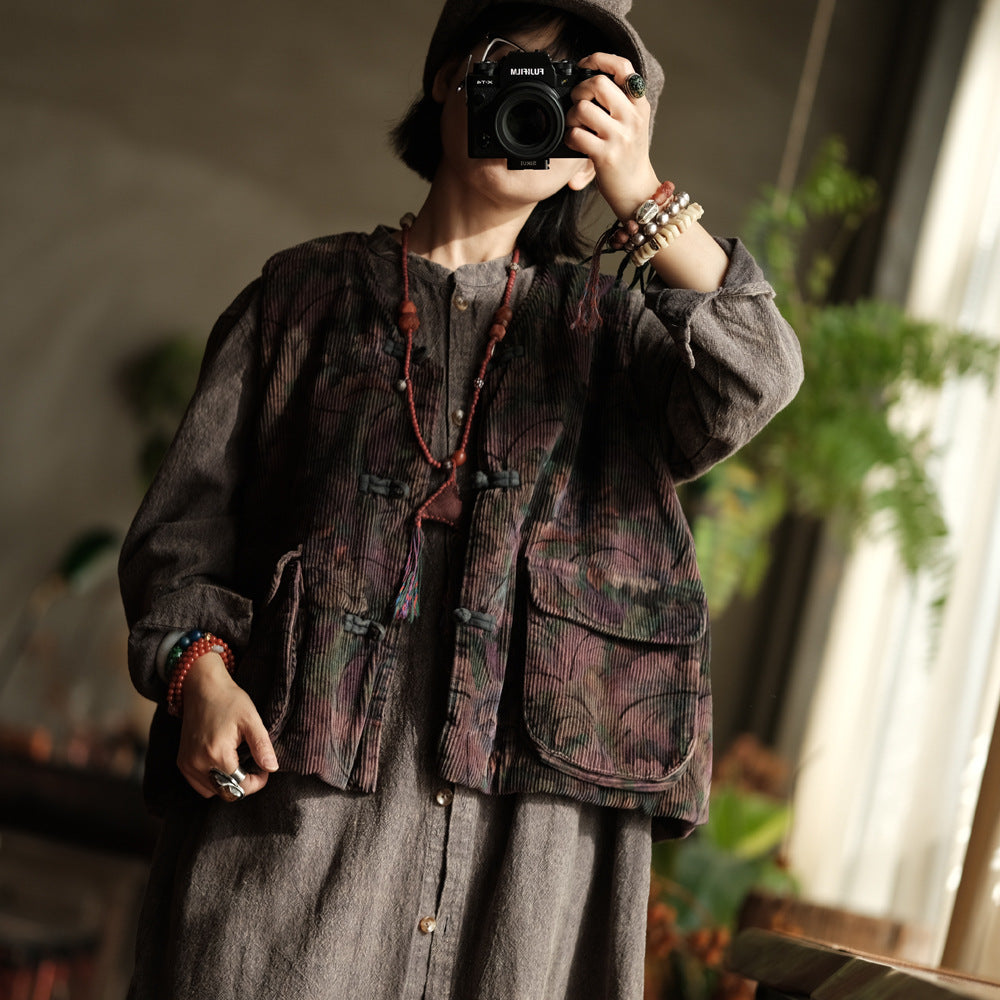 Vintage Corduroy Vest With Pockets