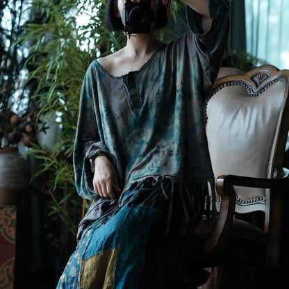 Indigo Nomad Plant-Dyed Cotton Blouse