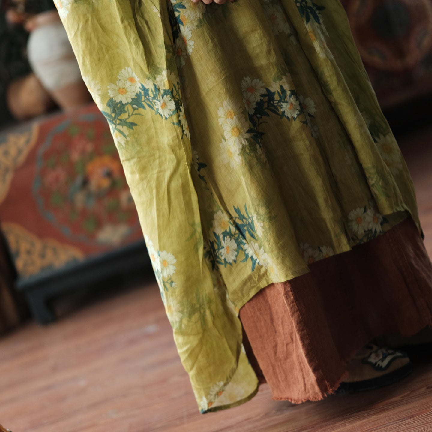 Wild Daisy Ramie Midi Dress