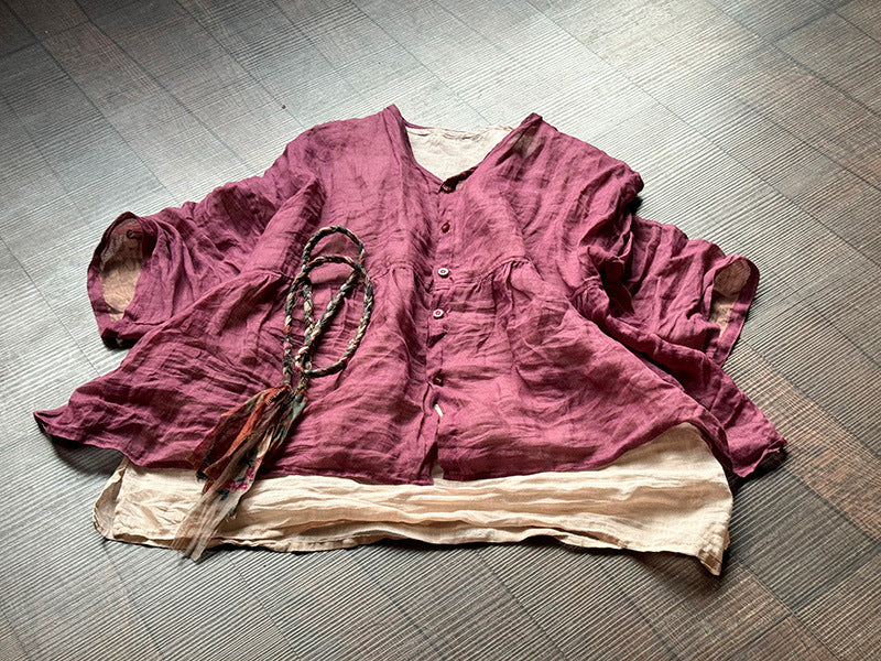 Vintage Breeze Ramie Blouse