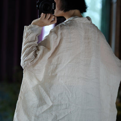 Vintage Oversized Linen Shirt