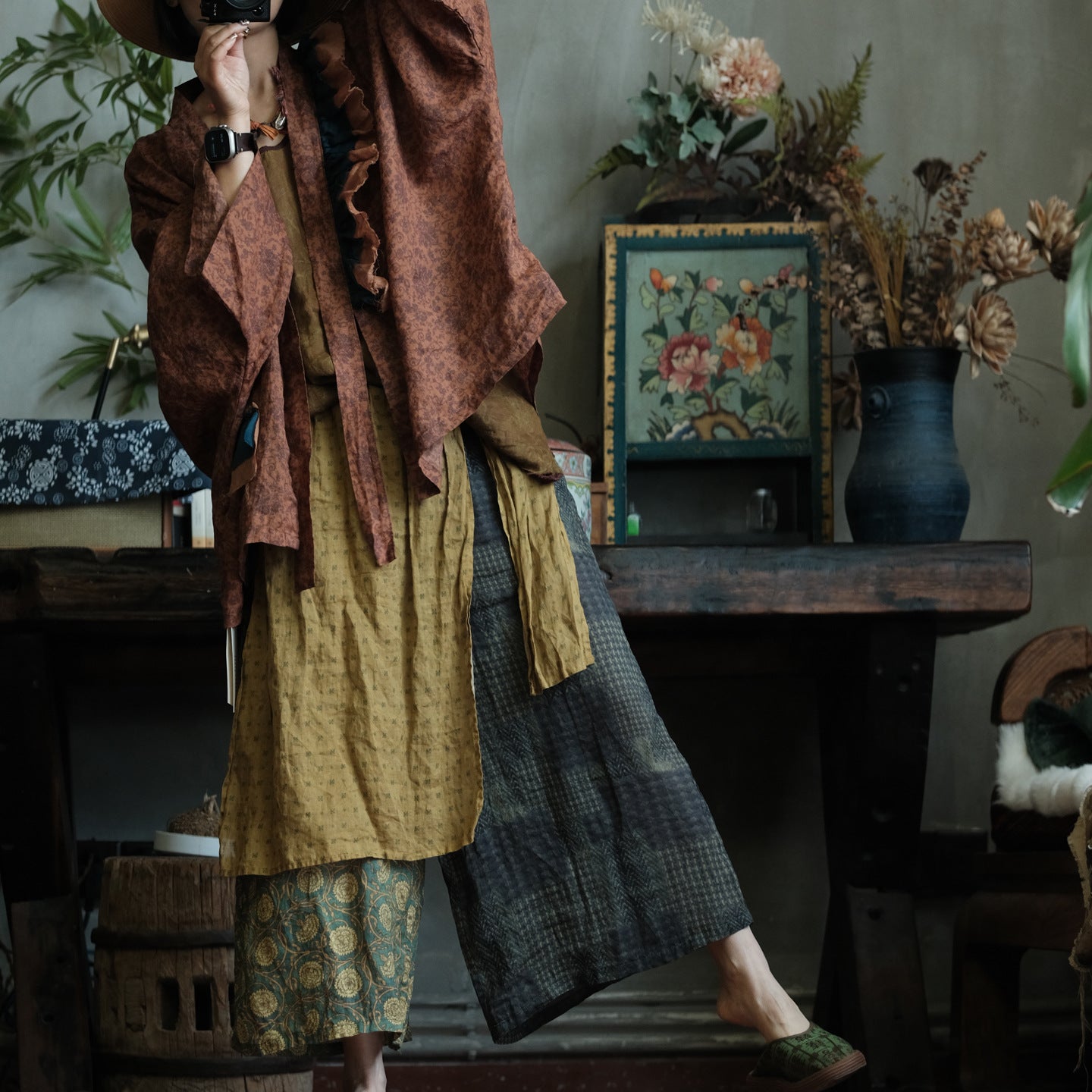 Vintage Nomad Patchwork Ramie Pants