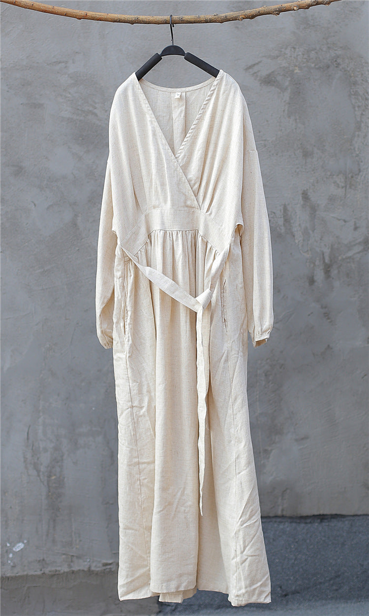Vestido midi de lino zen