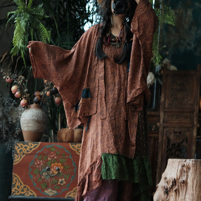 Sienna Patchwork Ramie Dress