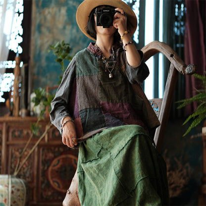 Vintage Patchwork Wrap Vest