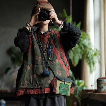 Vintage Figure Linen Vest