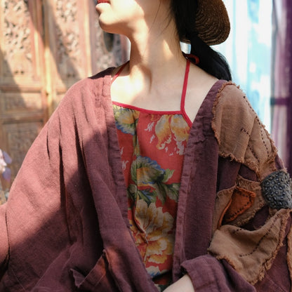 Vintage Patchwork Linen Dress