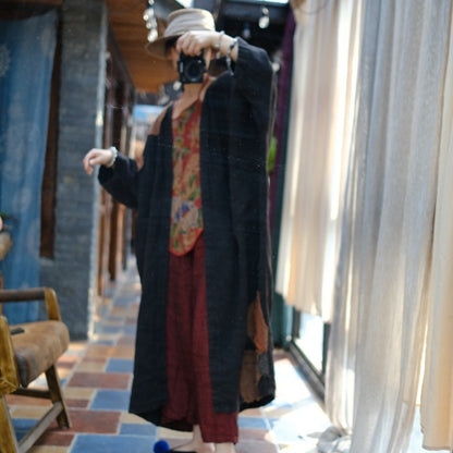 Vintage Patchwork Linen Dress