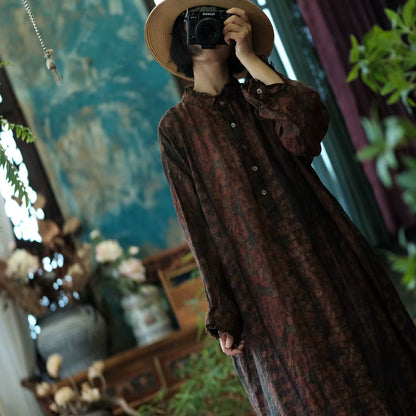Ember Vintage Floral Linen Dress