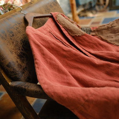 Vintage Patchwork Linen Dress