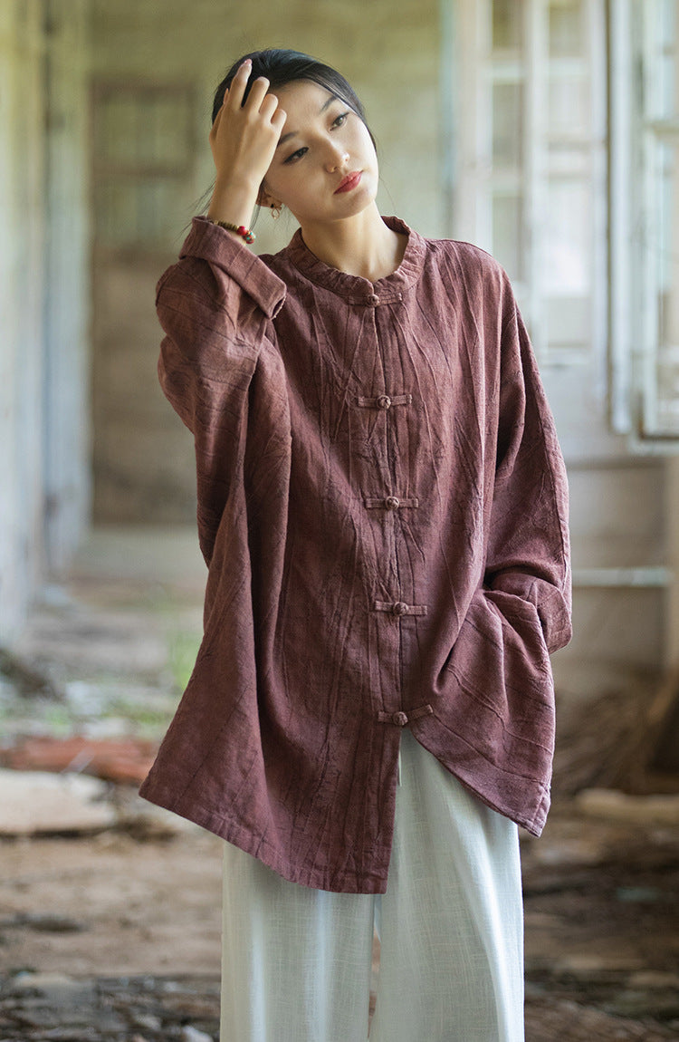 Vintage Harmony Linen Long Shirt