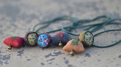 Vintage Pure Linen Handcrafted Necklace