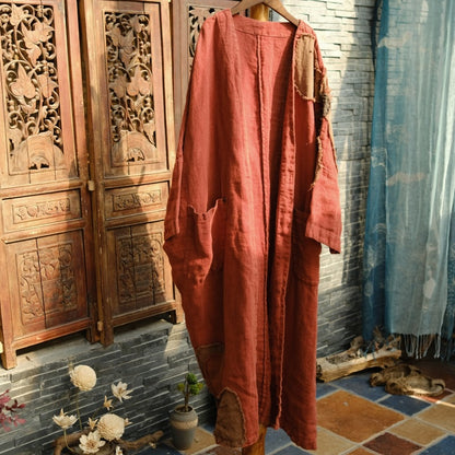 Vintage Patchwork Linen Dress