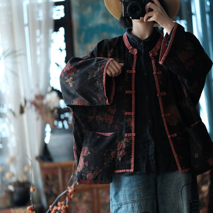Vintage Floral Velvet Jacket