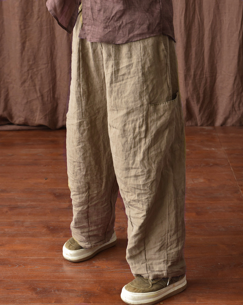 Vintage Comfort Wide-Leg Pants