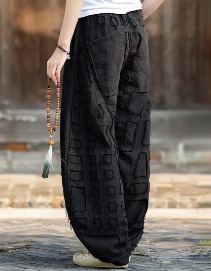 Linen Ramie Harem Pants - Boho Summer Trousers