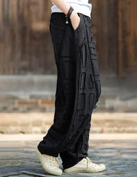 Pantalones Harem de Lino y Ramio – Estilo Bohemio, Corte Holgado de Verano
