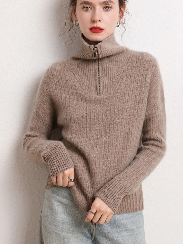 Elite Cashmere Half-Zip Sweater