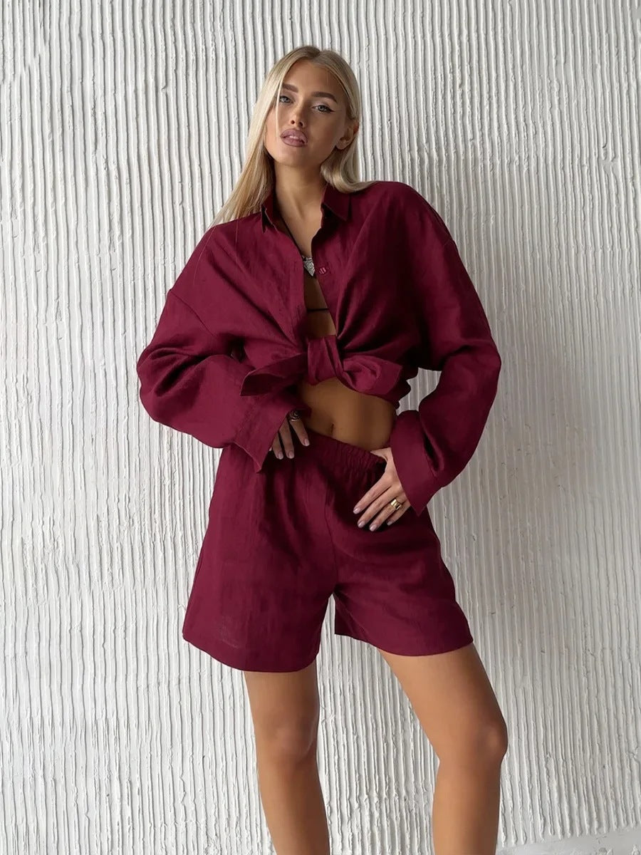 Luna Cotton Shorts Set