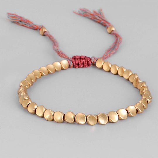 Pulsera Tibetana de Cobre Trenzado – Amuleto Feng Shui