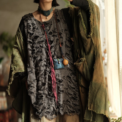 Ashen Garden Sleeveless Ramie Blouse