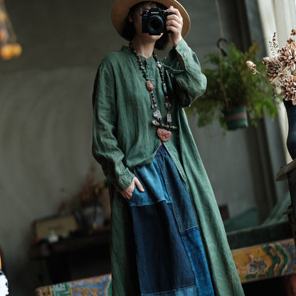 Forest Reverie Ramie Shirt Dress