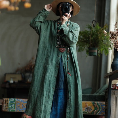 Forest Reverie Ramie Shirt Dress