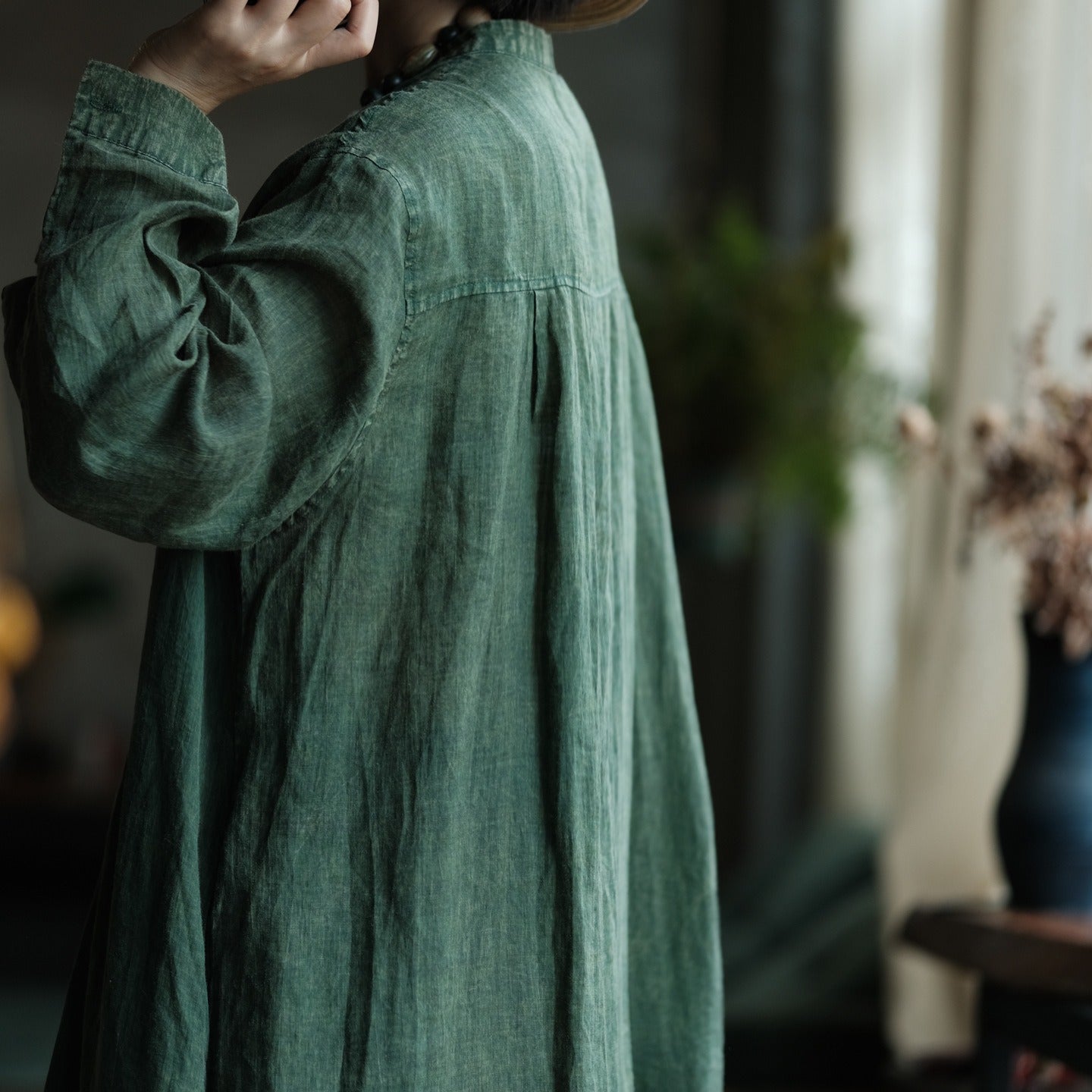 Forest Reverie Ramie Shirt Dress