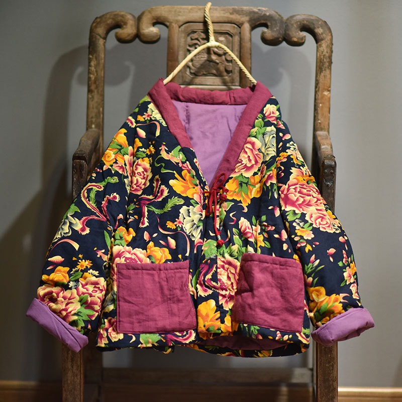 Vintage Patchwork Quilted Floral Jacket