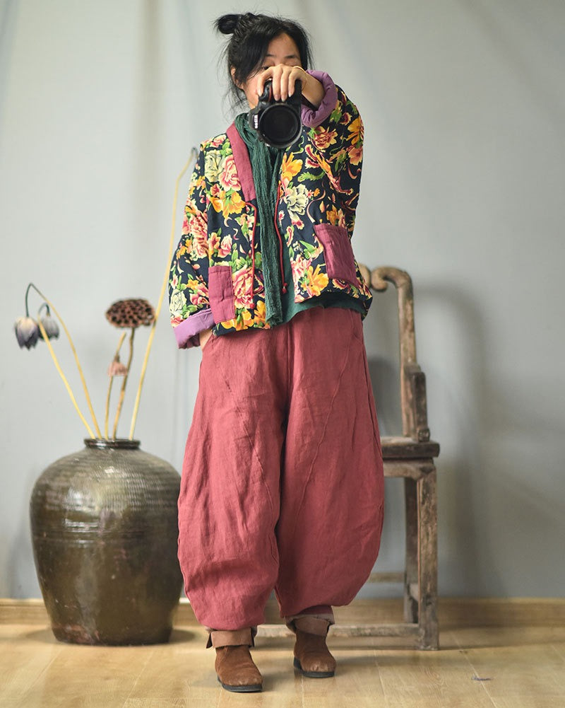 Vintage Patchwork Quilted Floral Jacket