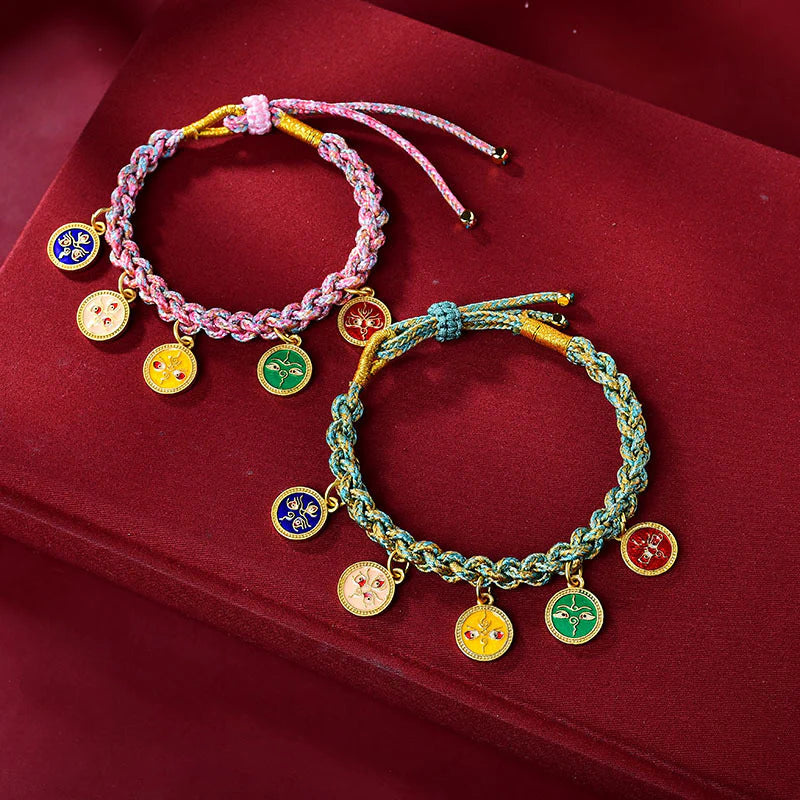 Pulsera Tibetana Trenzada de la Fortuna – Amuleto de Prosperidad