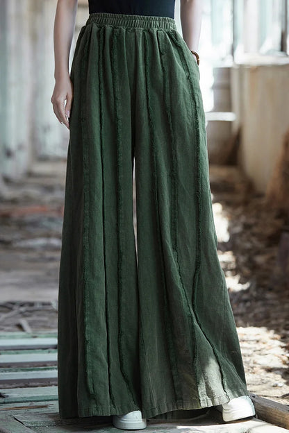 Linen Cotton Boho Skirt Pants